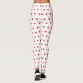 Valentinstag Rotes Herz Schwarze Leggings (Rückseite)
