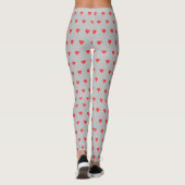 Valentinstag Rotes Herz Schwarze Leggings (Rückseite)