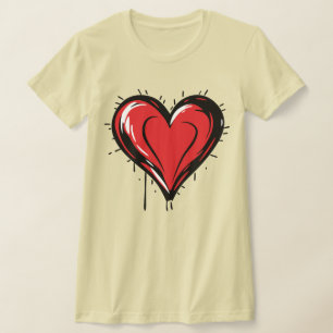 Valentinstag - Rotes Herz T-Shirt