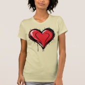 Valentinstag - Rotes Herz T-Shirt (Vorderseite)