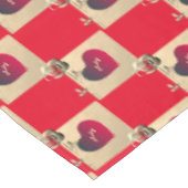 Valentinstag Rotes Herz und Rose Tablette Tischdecke (Schrägansicht)
