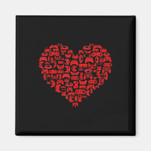 Valentinstag Rotes Herz Videospiel Spaß Liebe Game Magnet