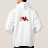 Valentinstag Rotes Herz - wahre Liebe Hoodie (Rückseite)
