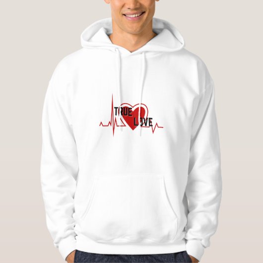 Valentinstag Rotes Herz - wahre Liebe Hoodie (Vorderseite)