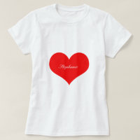 Valentinstag Rotes Herz Weißes Monogramm Custom