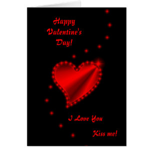 Valentinstag - Rotes Regenbogenherz auf schwarz