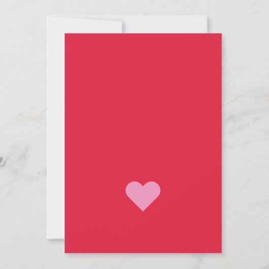 Valentinstag Rotes Scalloped Edges Party Einladung (Rückseite)