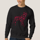 Valentinstag Rottweiler Hearts Sweatshirt (Vorderseite)