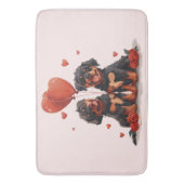 Valentinstag Rottweiler Hunde Badematte (Vorderseite Vertikal)