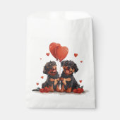 Valentinstag Rottweiler Hunde Geschenktütchen (Vorderseite)