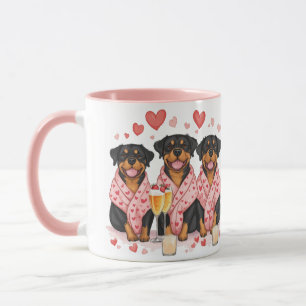 Valentinstag Rottweiler Hunde Tasse