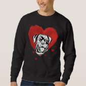 Valentinstag Rottweiler Liebe Herz Sweatshirt (Vorderseite)