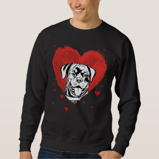 Valentinstag Rottweiler Liebe Herz Sweatshirt
