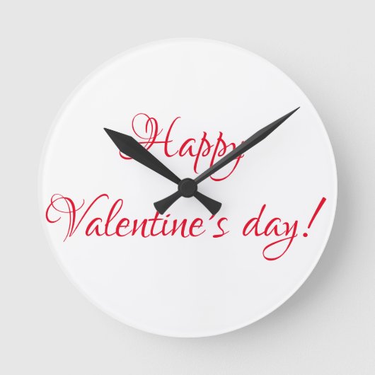 Valentinstag Runde Wanduhr (Vorderseite)