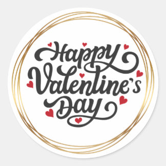 Valentinstag Runder Aufkleber