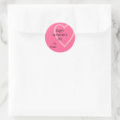 Valentinstag Runder Aufkleber (Tasche)