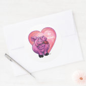 Valentinstag Runder Aufkleber (Umschlag)