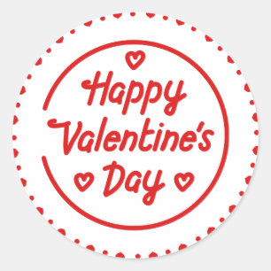 Valentinstag Runder Aufkleber