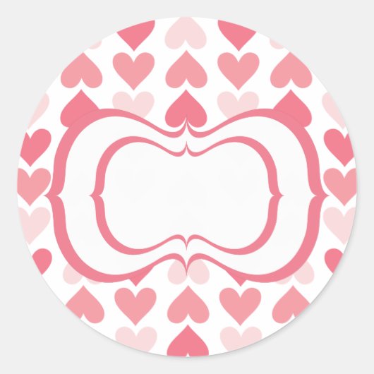 Valentinstag Runder Aufkleber (Vorderseite)