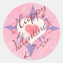 Valentinstag Runder Aufkleber