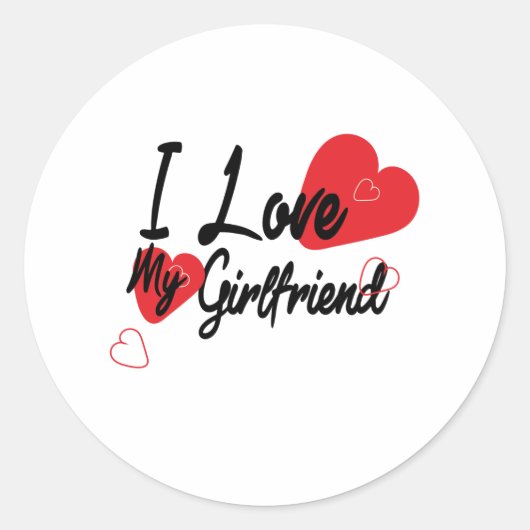 Valentinstag Runder Aufkleber (Vorderseite)