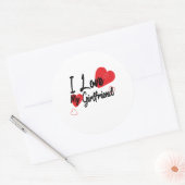 Valentinstag Runder Aufkleber (Umschlag)