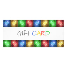 Valentinstag Rustikale bunt-herzhafte Herzkarte