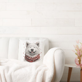 Valentinstag Samojede Hund Kissen
