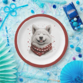 Valentinstag Samojede Hund Pappteller (Party)