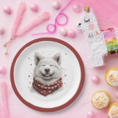 Valentinstag Samojede Hund Pappteller (Party)