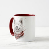 Valentinstag Samojede Hund Tasse (Vorderseite Links)