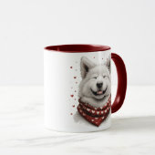 Valentinstag Samojede Hund Tasse (VorderseiteRechts)