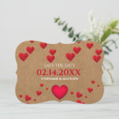 Valentinstag Save the Date Einladung (Stehend Vorderseite)
