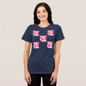 Valentinstag-Schachbrett  Tri-Blend Shirt (Vorderseite voll)