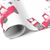 Valentinstag Schaf Geschenkpapier (Rolleneckpunkt)