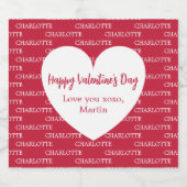 Valentinstag Schaumweinetikett (Einzelnes Label)