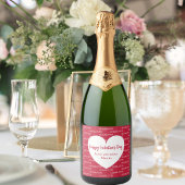 Valentinstag Schaumweinetikett