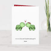 Valentinstag-Schildkrötegrußkarte Feiertagskarte (Rückseite)