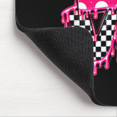 Valentinstag Schmelzende Liebe Mit Süßem Karoherz Mousepad (Ecke)