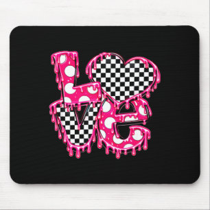 Valentinstag Schmelzende Liebe Mit Süßem Karoherz Mousepad