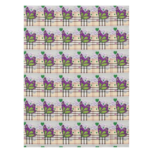 Valentinstag-Schmetterling Tischdecke (Vorderseite)