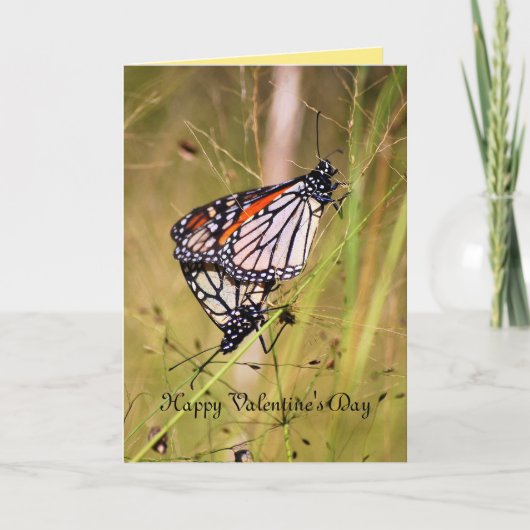 Valentinstag Schmetterlingsparadies Feiertagskarte (Vorderseite)