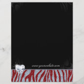 Valentinstag Schmuck Flyer Haar Salon Zebra Glitte (Hinten)