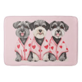 Valentinstag Schnauzer Hunde Badematte (Vorderseite)