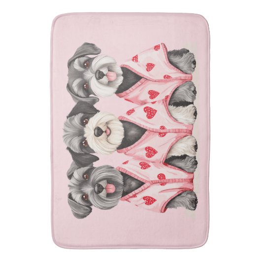 Valentinstag Schnauzer Hunde Badematte (Vorderseite Vertikal)