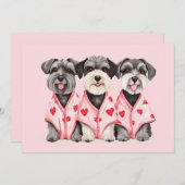 Valentinstag Schnauzer Hunde Feiertagskarte (Vorne/Hinten)