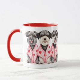 Valentinstag Schnauzer Hunde Tasse
