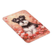 Valentinstag Schnauzer mit Herzen Flexibel Magnet (Rechte Seite)