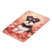 Valentinstag Schnauzer mit Herzen Flexibel Magnet (Linke Seite)