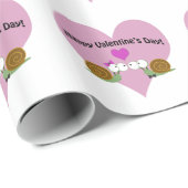 Valentinstag-Schnecken Geschenkpapier (Rolleneckpunkt)